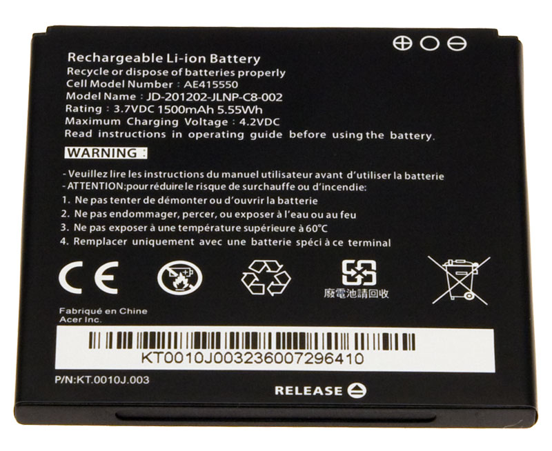 Acer Akku / Batterie 1500mAh Liquid Gallant (E350) (Original) Acer Akku / Batterie 1500mAh Liquid Gallant (E350) (Original)
