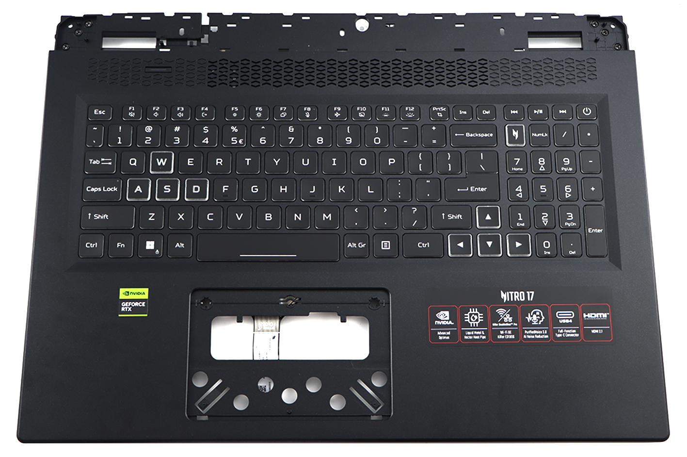 Acer COVER.UPPER.COPILOT.W/KB.US-INT.BL/ANT Nitro 17 AN17-42 Serie (Original)