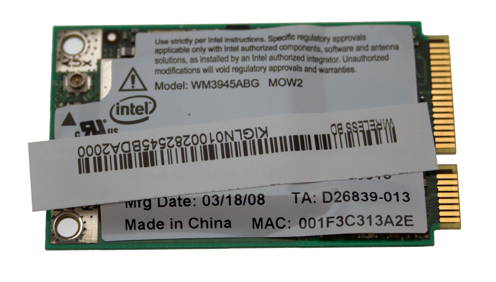 Acer WLAN Board Aspire 7720G Serie (Original) Acer WLAN Board Aspire 7720G Serie (Original)