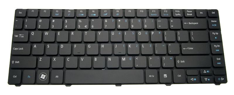 Acer Tastatur Englisch-US-Int. (US) schwarz TravelMate 8481T Serie (Original)