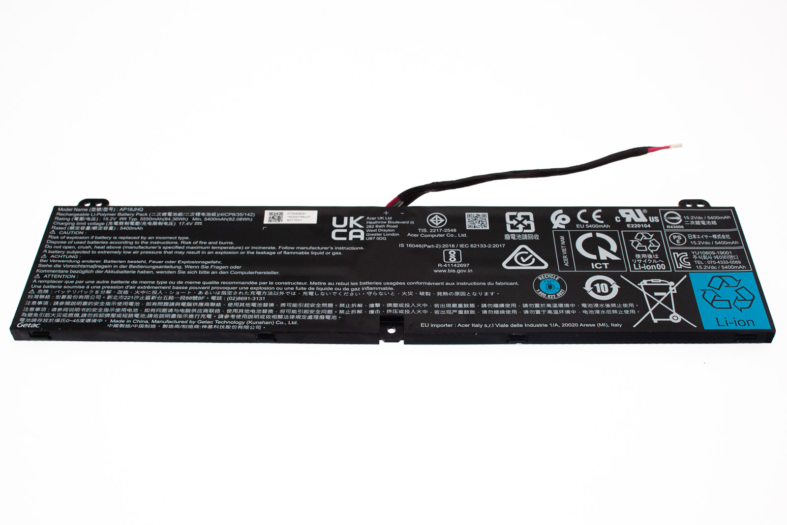 Acer Akku / Batterie / Battery 5550mAh Predator Triton 500 (PT515-52) Serie (Original)