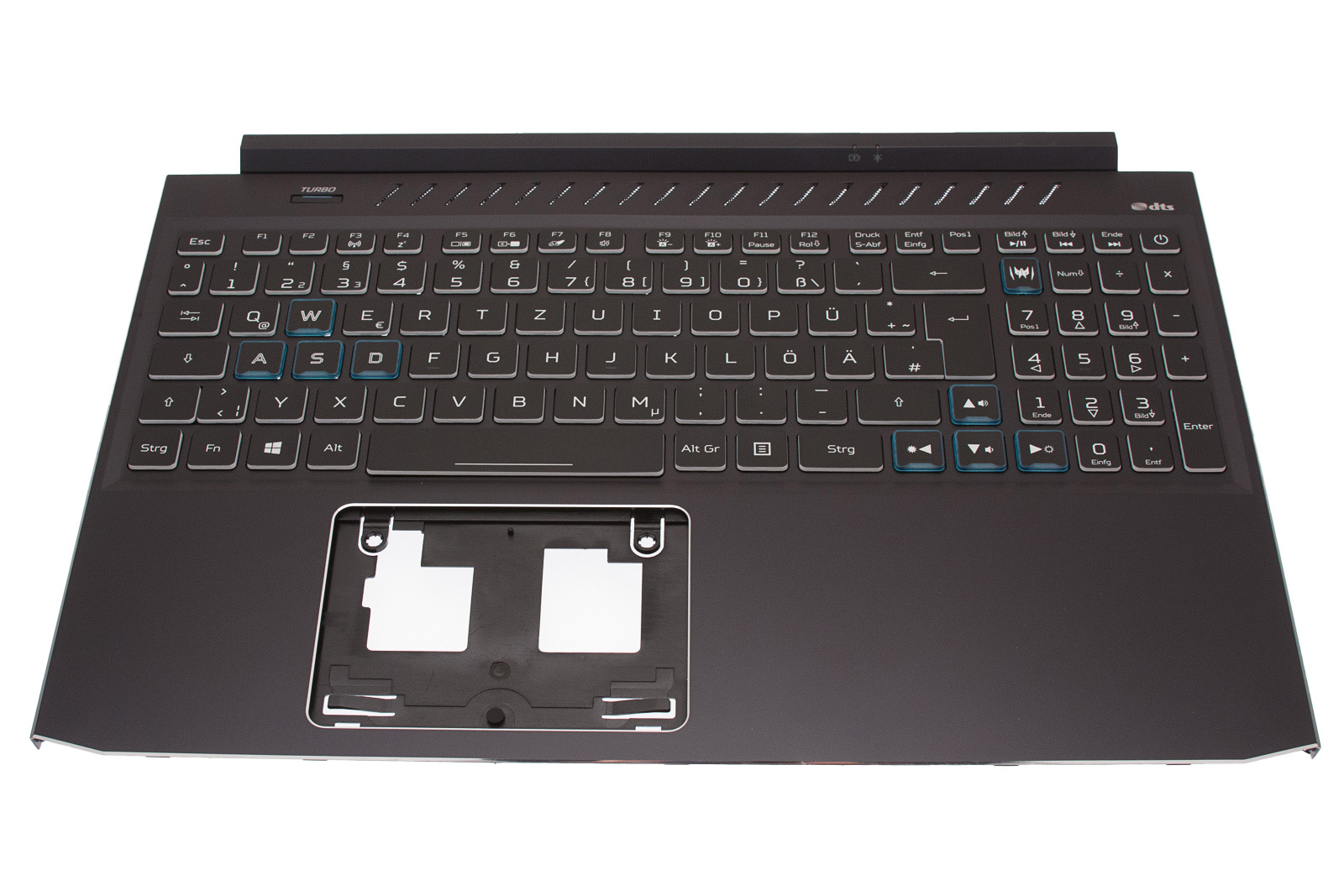 Acer Tastatur beleuchtet Deutsch (DE) + Top case schwarz Predator Helios 300 PH315-53 Serie (Original)