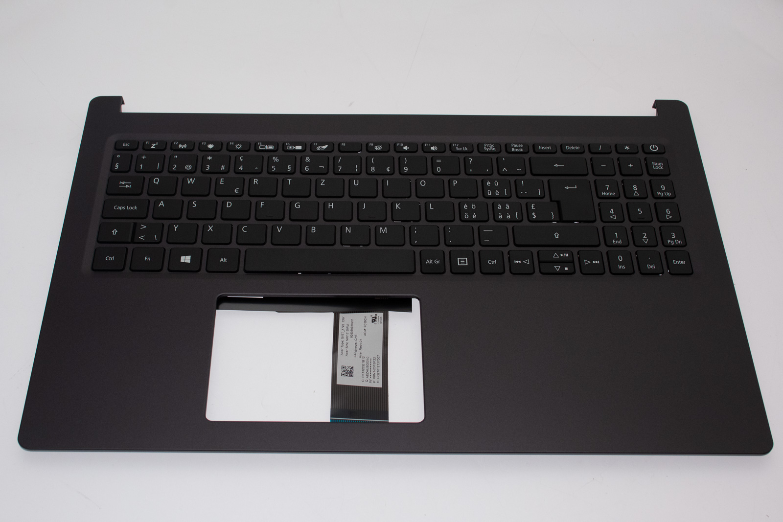 Acer Tastatur schweizerisch (CH) + Topcase schwarz Aspire 3 A315-22 Serie (Original) Acer Tastatur schweizerisch (CH) + Topcase schwarz Aspire 3 A315-22 Serie (Original)