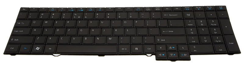Acer Tastatur US-Int. (US) schwarz TravelMate 5760ZG Serie (Original)
