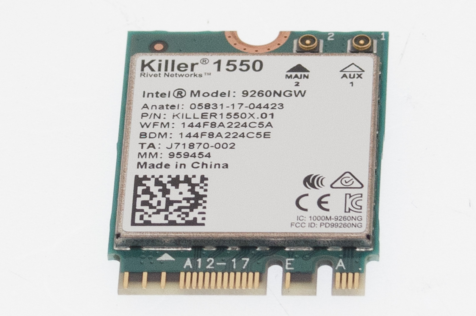 Acer WLAN Karte / WLAN board Predator Helios 500 PH517-61 Serie (Original)
