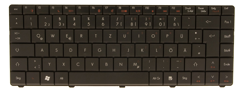 PackardBell Tastatur deutsch (DE) schwarz EasyNote NJ32 Serie (Original)