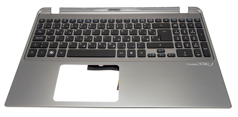 Acer Tastatur beleuchtet slowenisch kroatisch (SI/HR) + Top Case silber Aspire M5-581T Serie (Original)