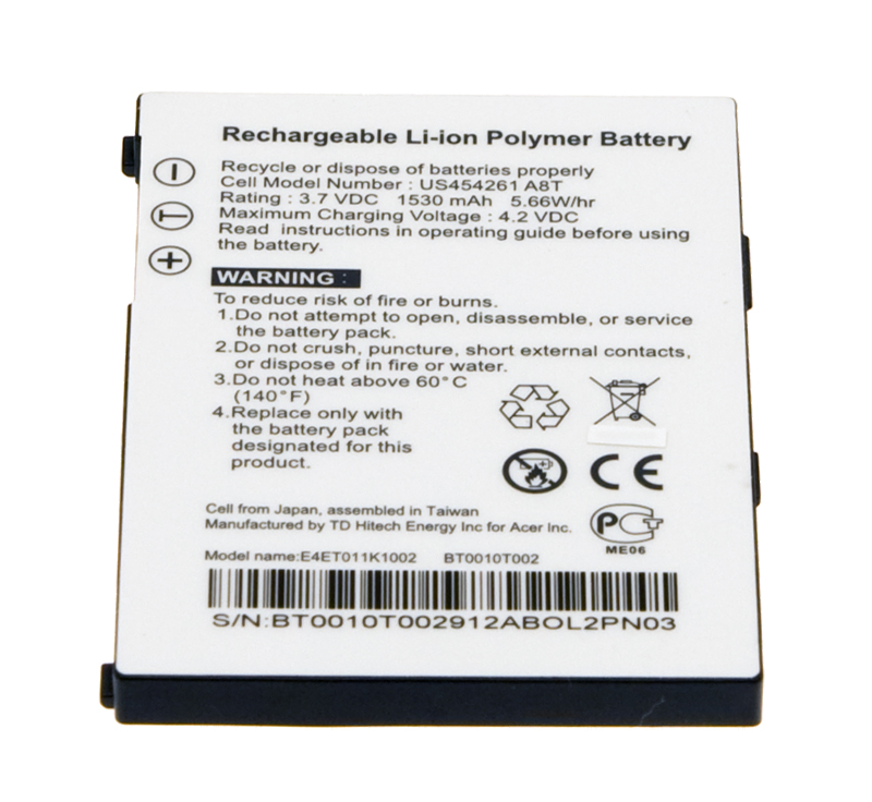 Acer Akku / Batterie 1530mAh M Series (M900) (Original) Acer Akku / Batterie 1530mAh M Series (M900) (Original)