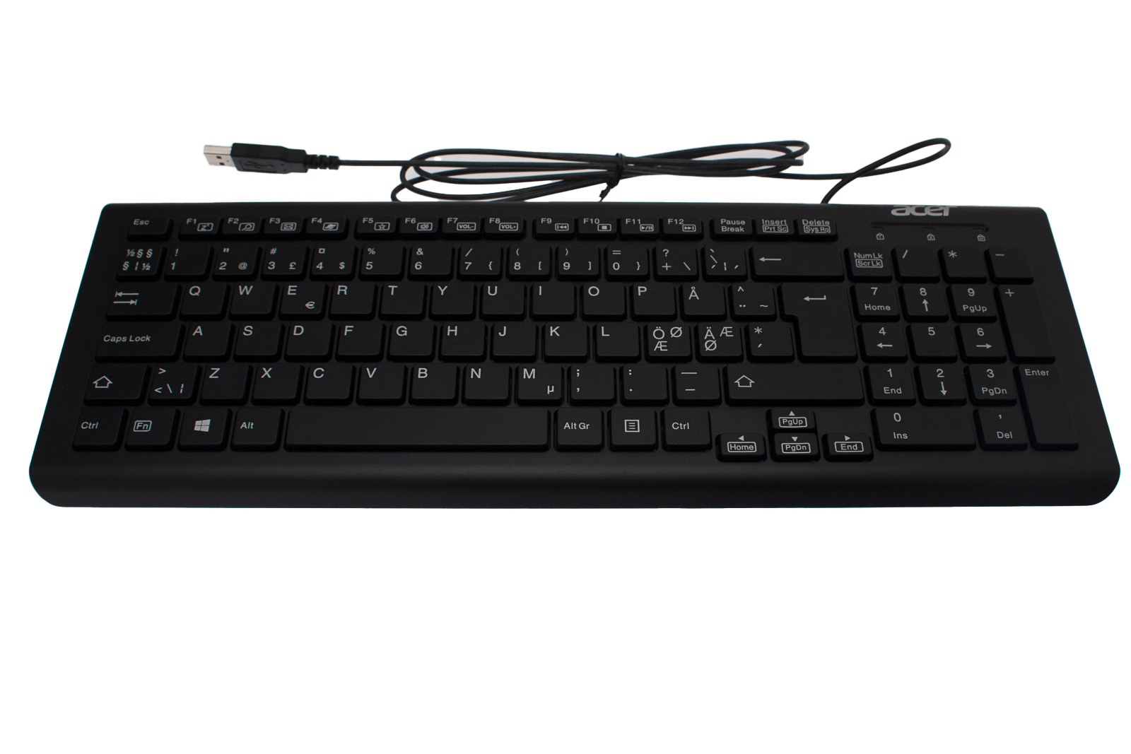 Acer USB Tastatur skandinavisch (NORDIC) schwarz Acer Nitro 50 N50-600 Serie (Original)