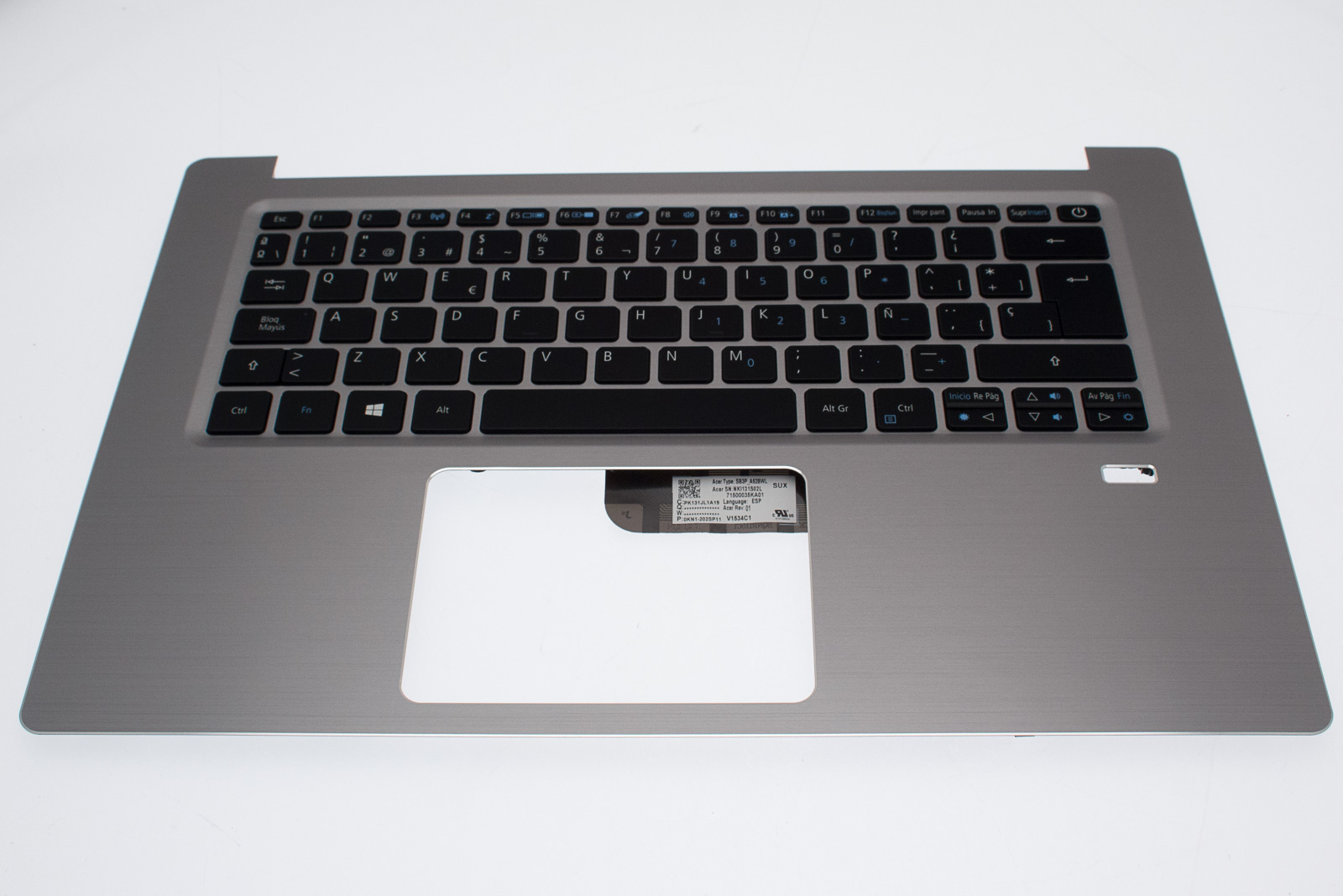 Acer Tastatur spanisch (ES) + Topcase silber / schwarz Swift 3 SF314-52 Serie (Original)