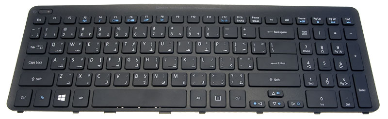 Acer Tastatur arabisch (ARAB) schwarz Aspire V5-531 Serie (Original)