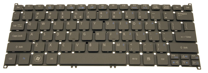 Acer Tastatur US-Int. (US) silber Aspire S3-951 Serie (Original)