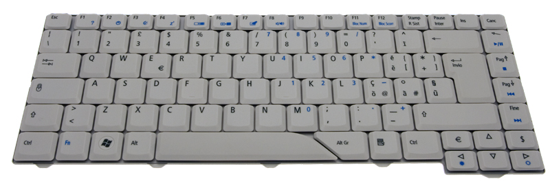 Acer Tastatur italienisch (IT) weiß Aspire 4720 Serie (Original)
