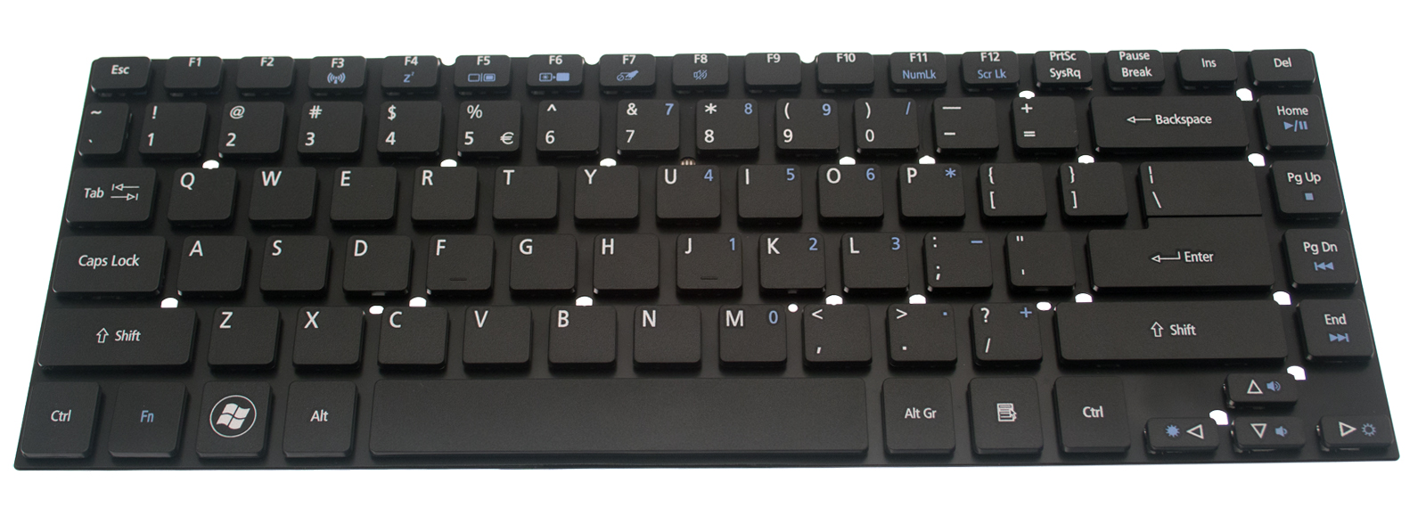 Acer Tastatur US-Int. (US) schwarz Aspire 4755G Serie (Original)