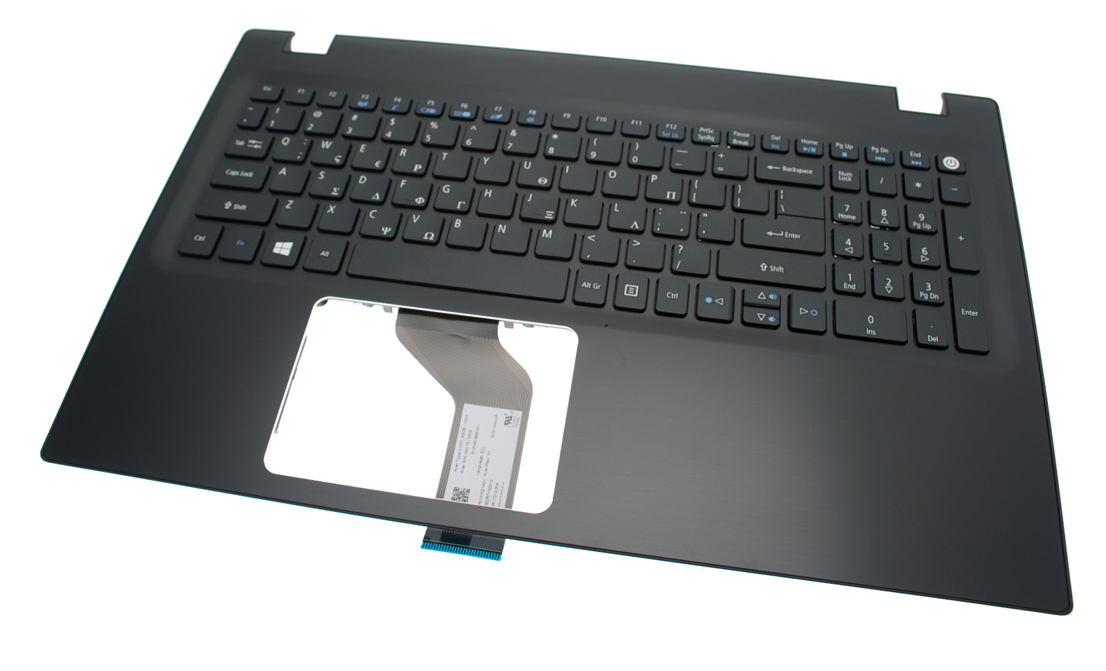 Acer Tastatur griechisch (GR) + Topcase schwarz Aspire F15 F5-572G Serie (Original)