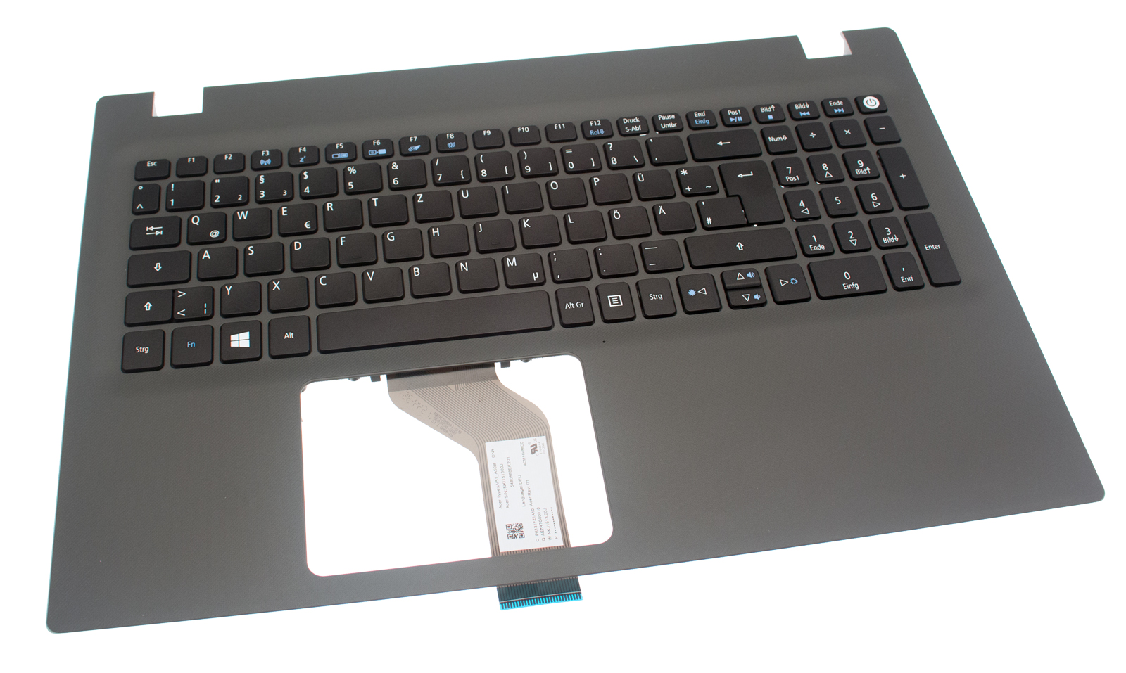 Acer Tastatur Deutsch (DE) + Top case grau Aspire E5-574 Serie (Original)