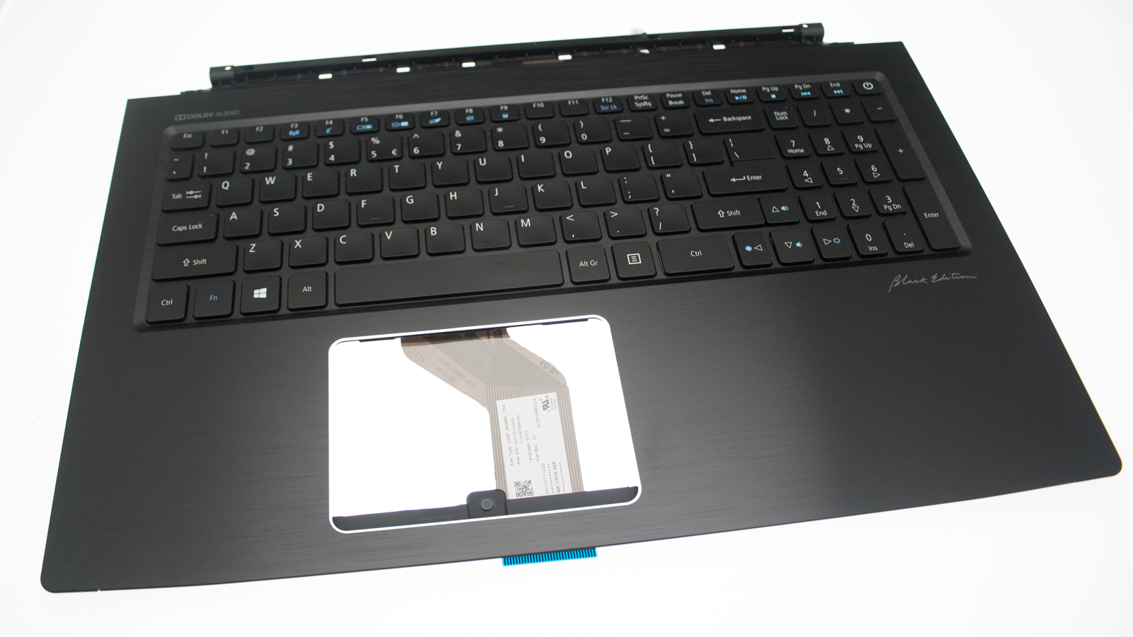 Acer Tastatur beleuchtet US-Int. (US) + Topcase schwarz Aspire V Nitro7-593G Serie (Original)