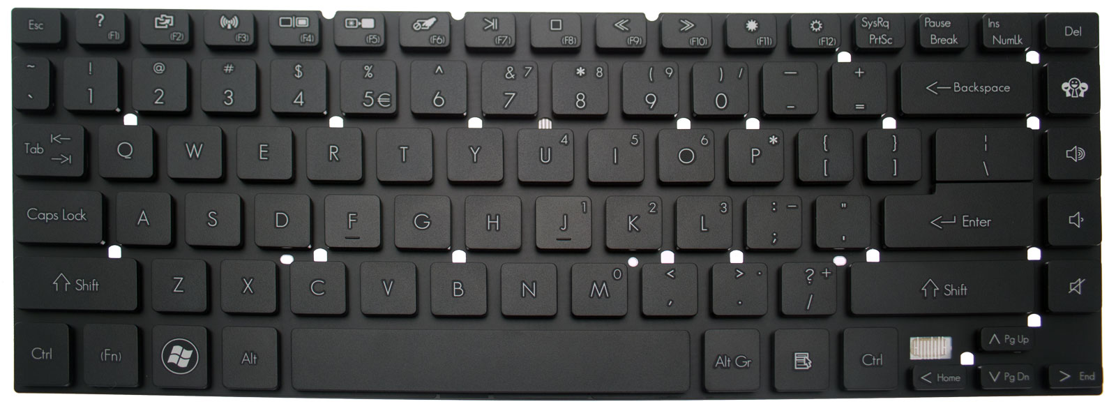 PackardBell Tastatur US-Int. (US) schwarz EasyNote NS11HR Serie (Original)