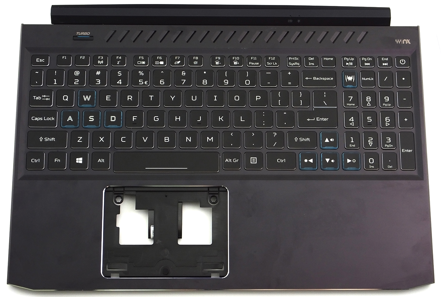 Acer Tastatur beleuchtet US-Int. (US) + Topcase schwarz Predator Helios 300 PH315-53 Serie (Original)