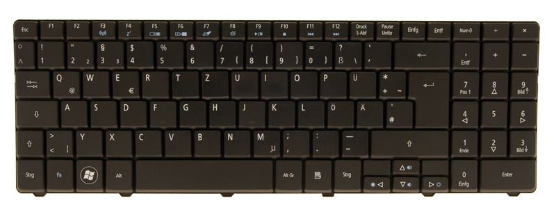 eMachines Tastatur deutsch (DE) schwarz eMachines E727 Serie (Original)