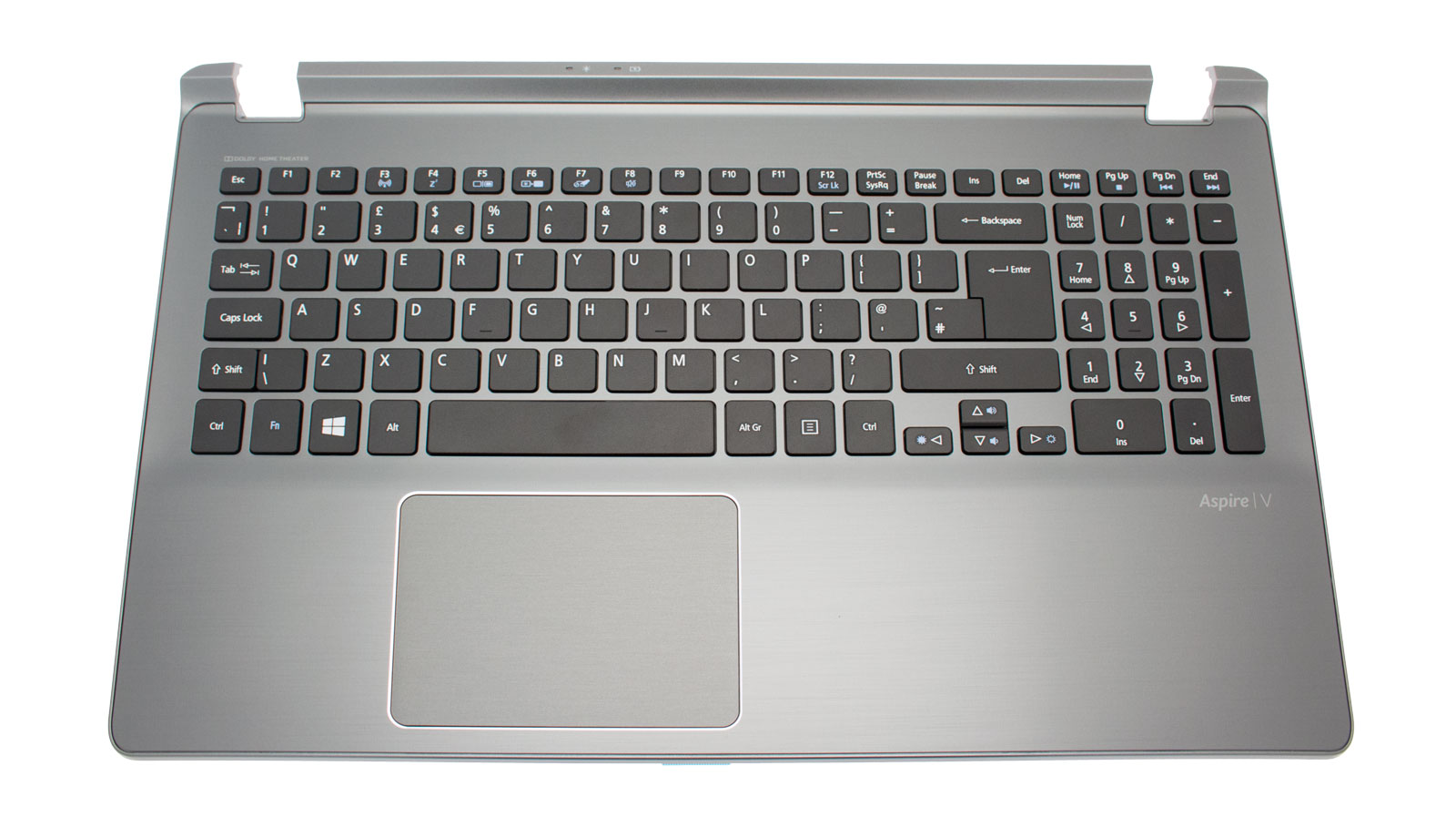 Acer Tastatur englisch (GB) + Top Case grau Aspire V5-573PG Serie (Original)