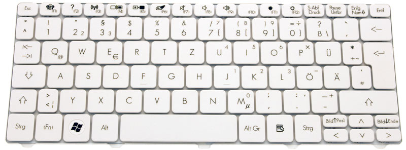 PackardBell Tastatur deutsch (DE) weiß Dot SC Serie (Original)