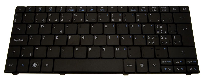 Acer Tastatur Schweizerdeutsch (CH/DE) schwarz Aspire 1825PTZ Serie (Original)