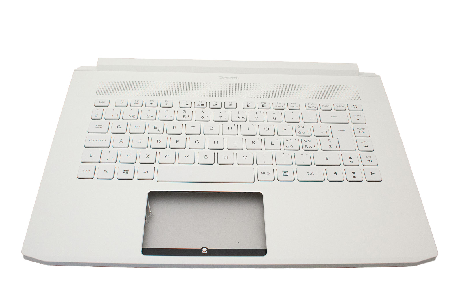 Acer Tastatur beleuchtet Schweiz/Deutsch (CH/DE) + Top case weiß Acer ConceptD 7 CN715-71 Serie (Original)