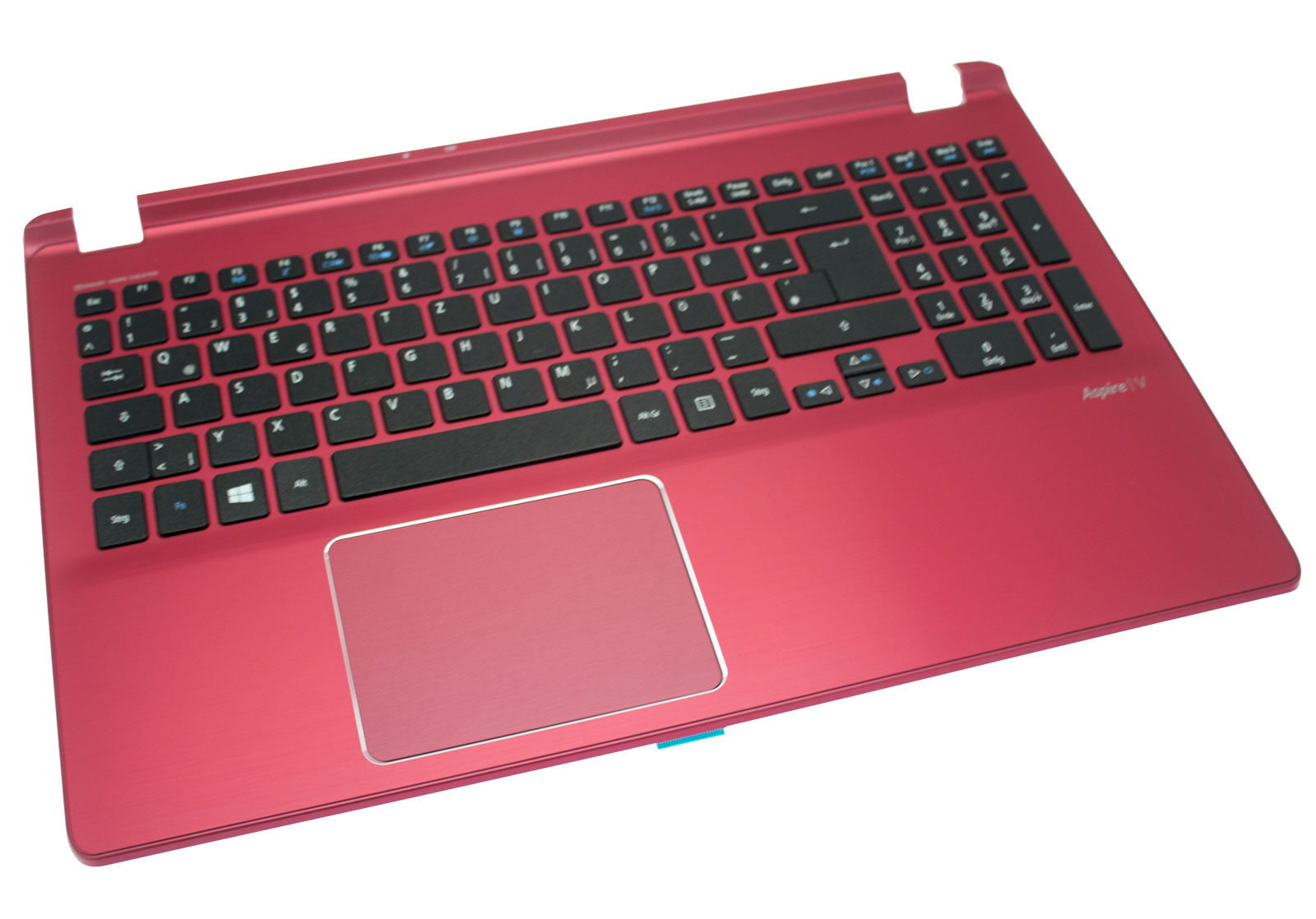 Acer Tastatur beleuchtet deutsch (DE) + Top Case rot Aspire V5-552PG Serie (Original)