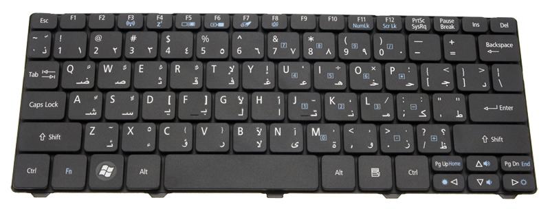 Gateway Tastatur englisch arabisch (GB/ARAB) schwarz Gateway LT25 Serie (Original)