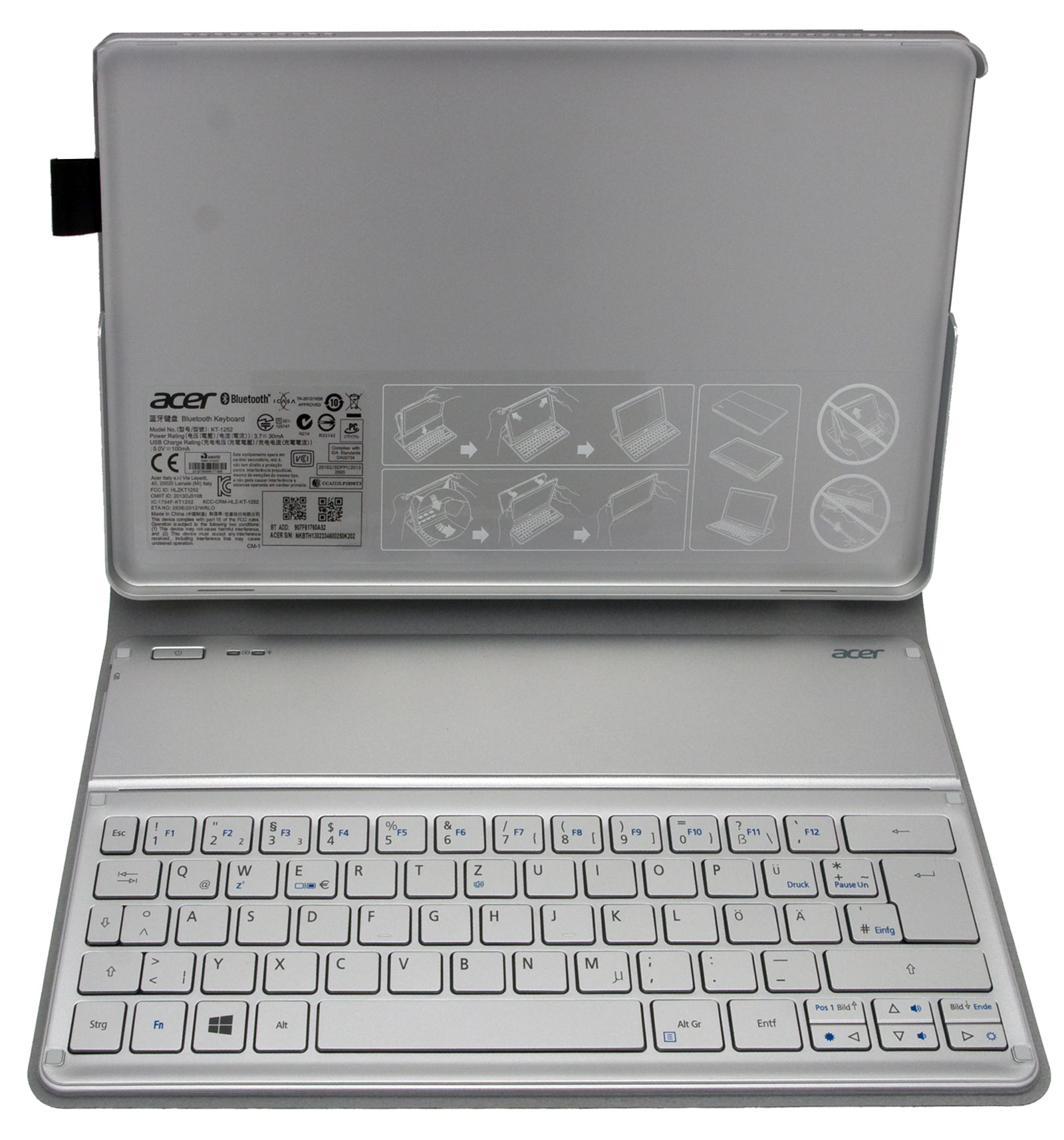 Acer Tastatur deutsch (DE) silber Aspire P3-171 Serie (Original)