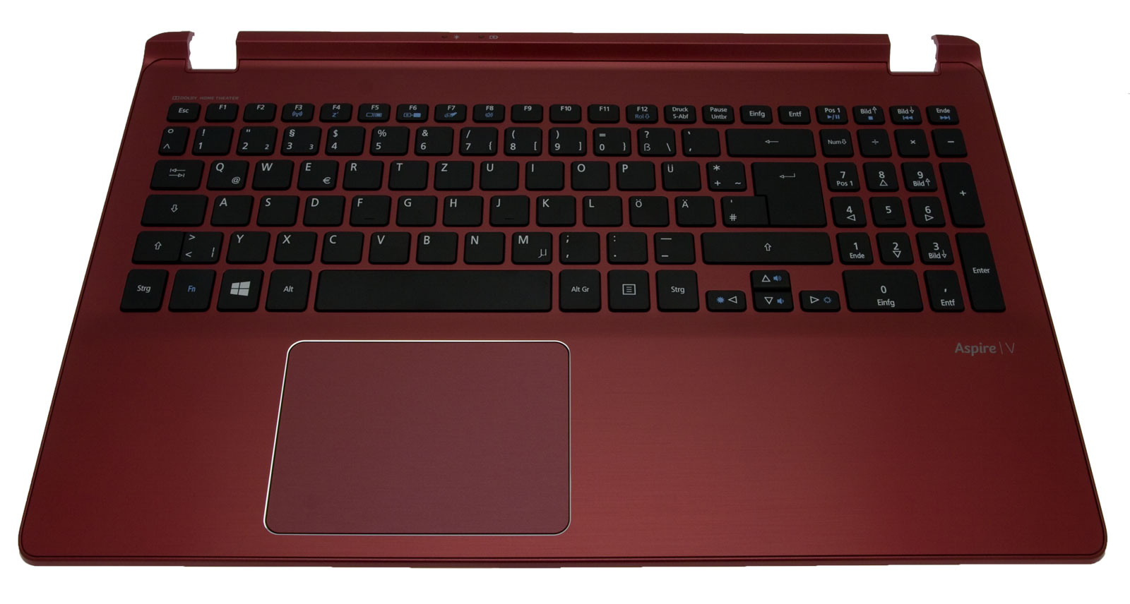 Acer Tastatur deutsch (DE) + Top Case rot Aspire V5-573PG Serie (Original)