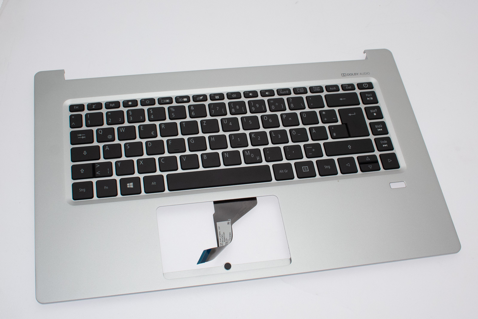 Acer Tastatur beleuchtet deutsch (DE) + Topcase silber / schwarz Swift 5 SF515-51T Serie (Original)