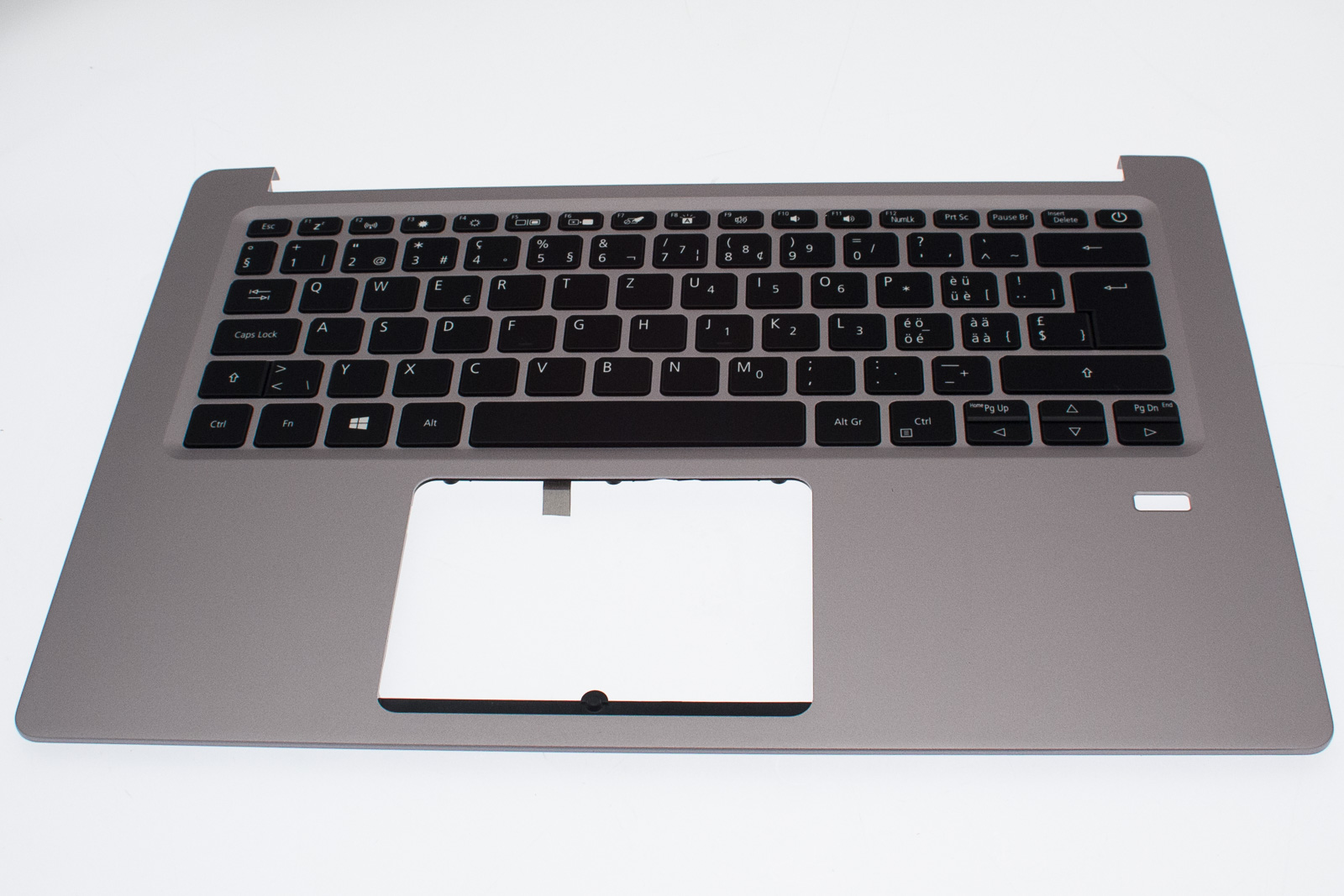 Acer Tastatur beleuchtet schweizerisch (CH) + Topcase silber Swift 1 SF114-32 Serie (Original)