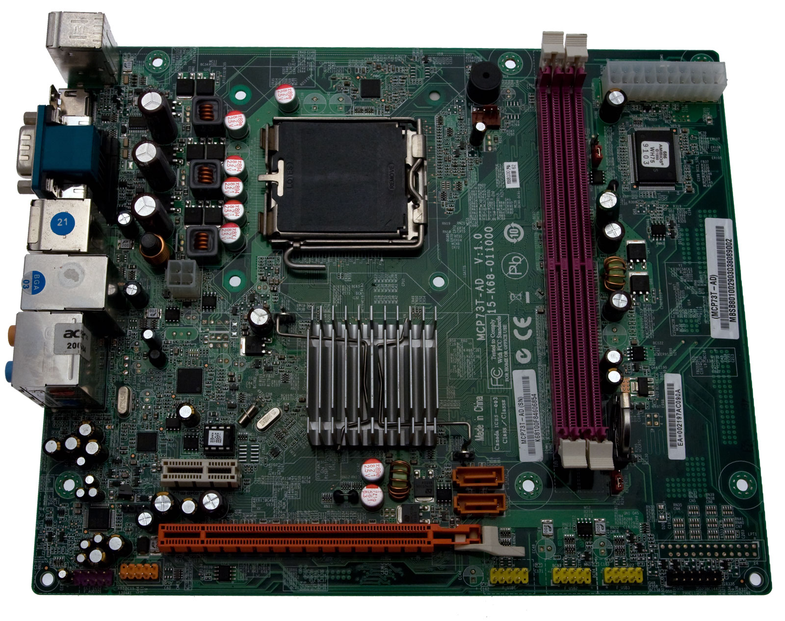 Acer Mainboard MCP73PV.W/1394//RM.LF Aspire X1800 Serie (Original)