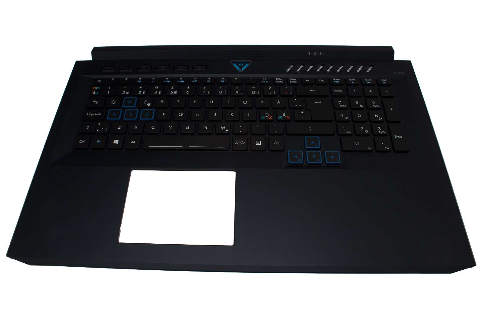 Acer Tastatur beleuchtet skandinavisch (NORDIC) + Topcase blau / schwarz Predator Helios 500 PH517-51 Serie (Original)