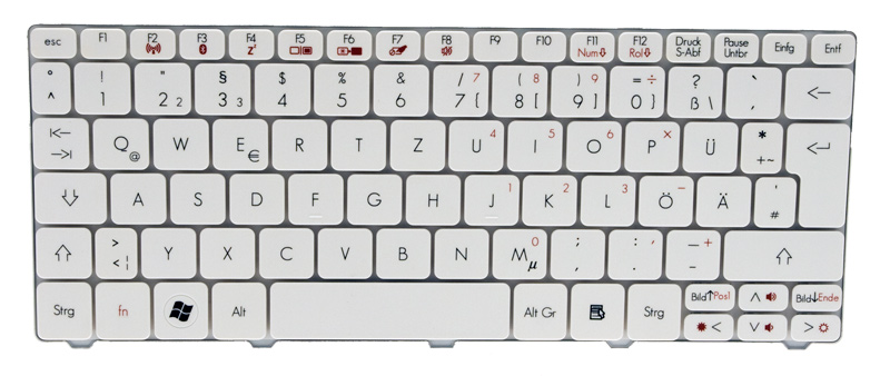Gateway Tastatur deutsch (DE) weiß Gateway LT21 Serie (Original)
