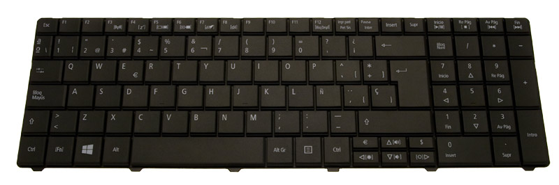 Acer Tastatur spanisch (ES) schwarz TravelMate 8572TG Serie (Original) Acer Tastatur spanisch (ES) schwarz TravelMate 8572TG Serie (Original)