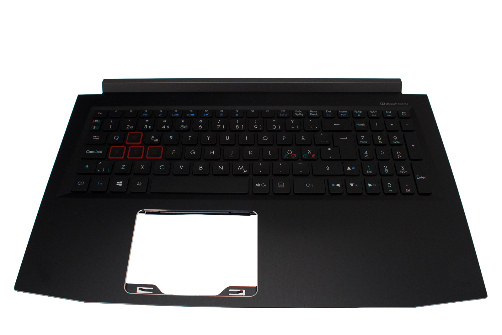 Acer Tastatur beleuchtet skandinavisch (NORDIC) + Topcase schwarz Predator Helios 300 PH315-51 Serie (Original)
