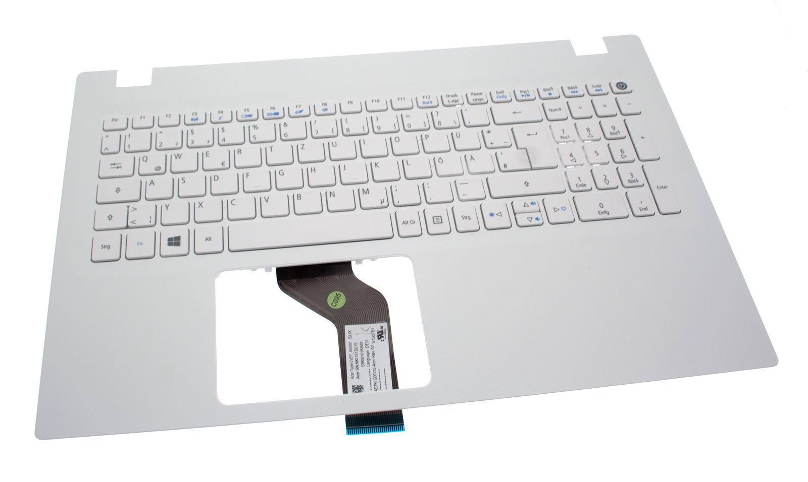 Acer Tastatur deutsch (DE) + Topcase weiß Aspire E5-573G Serie (Original)
