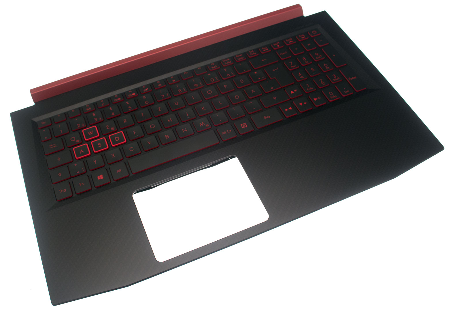 Acer Tastatur beleuchtet deutsch (DE) + Topcase schwarz Aspire Nitro 5 AN515-52 Serie (Original)