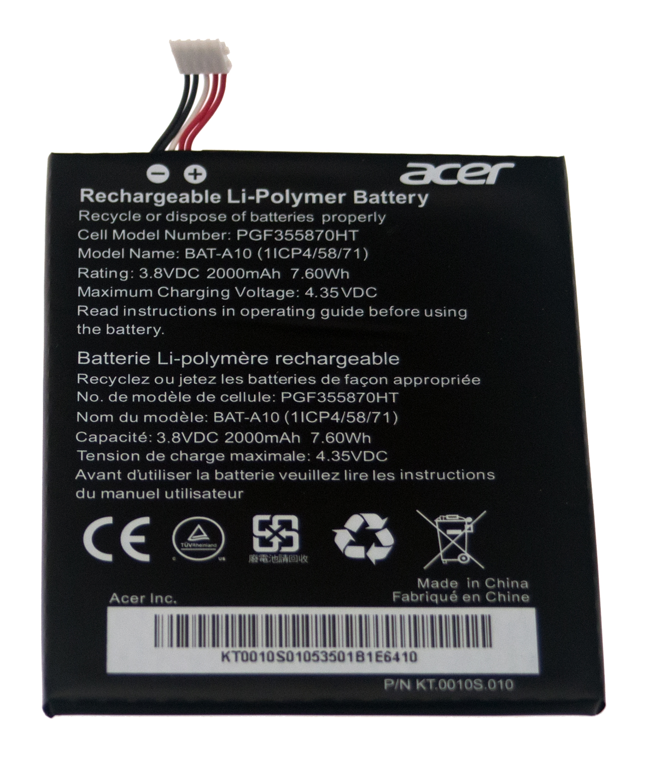 Acer Akku / Batterie / Battery 2000mAh Liquid Z500 (Original) Acer Akku / Batterie / Battery 2000mAh Liquid Z500 (Original)