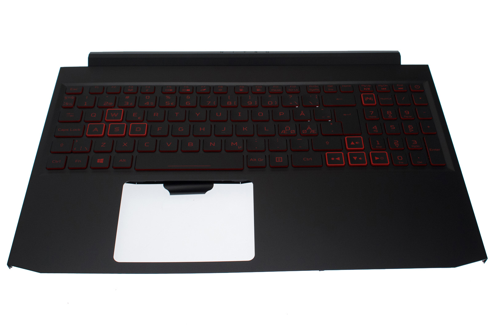 Acer Tastatur beleuchtet skandinavisch (NORDIC) + Topcase schwarz Aspire Nitro 7 AN715-51 Serie (Original)