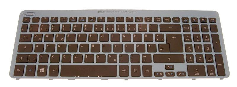 Acer Tastatur deutsch (DE) blau Aspire V3-571G Serie (Original)