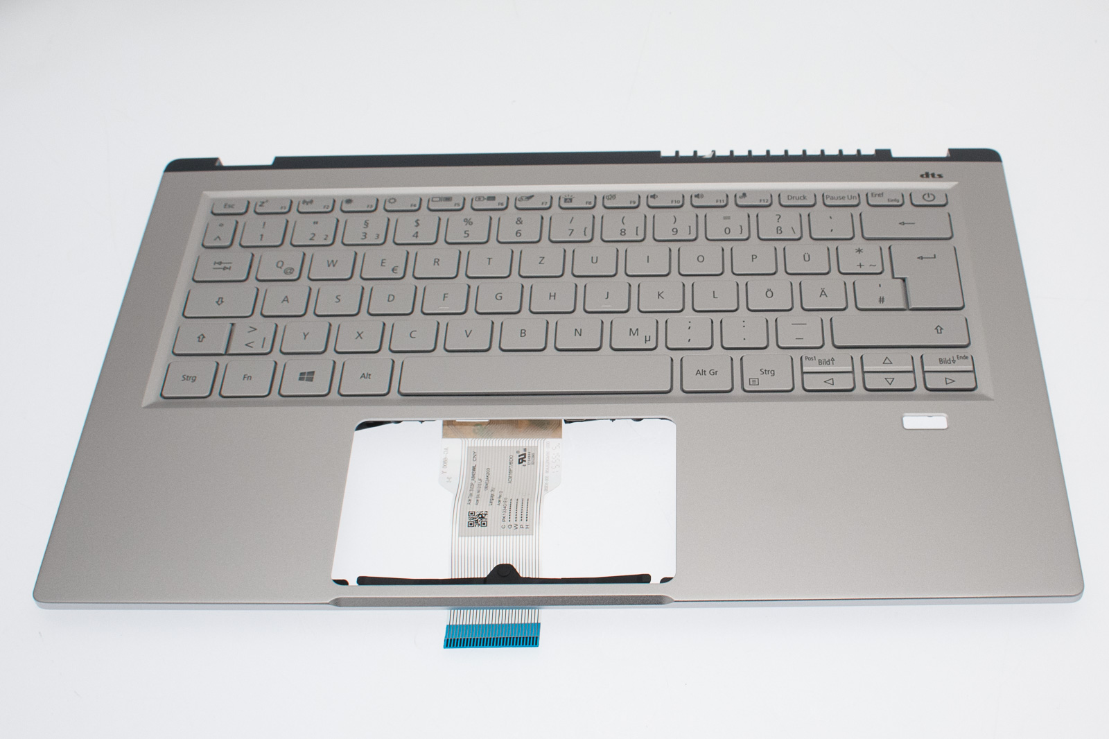 Acer Tastatur beleuchtet Deutsch (DE) + Top case blau / silber Swift X 14 SFX14-41G Serie (Original)