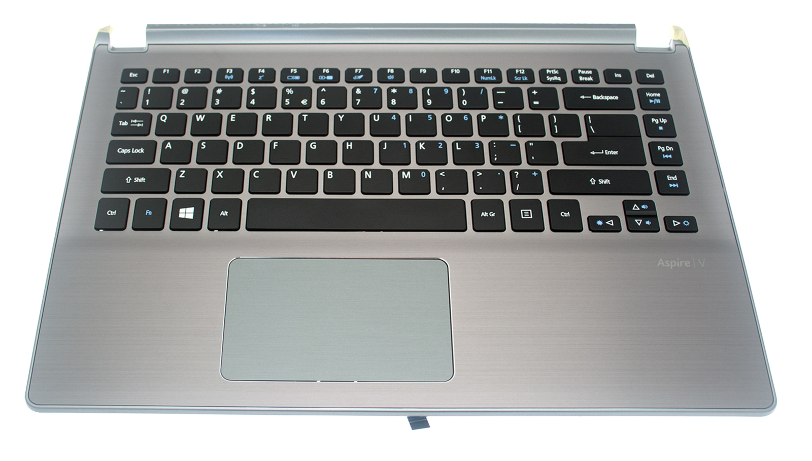 Acer Tastatur US-Int. (US) + Top Case grau Aspire V5-472G Serie (Original)
