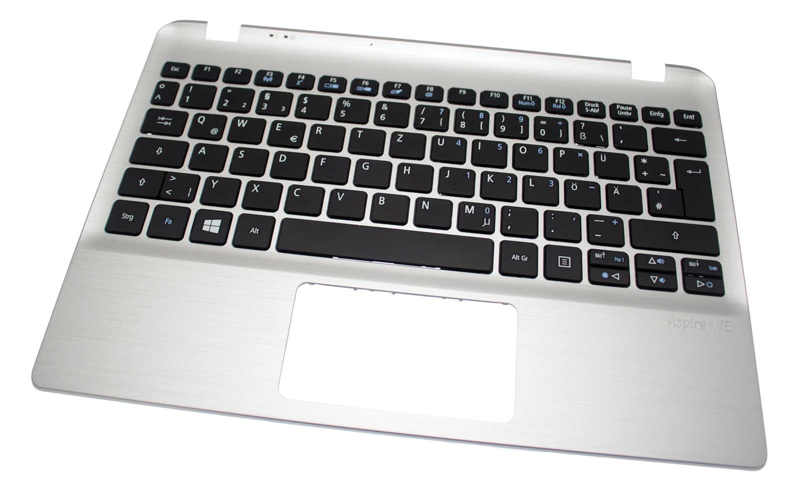 Acer Tastatur deutsch (DE) + Top Case silber Aspire V5-132P Serie (Original)