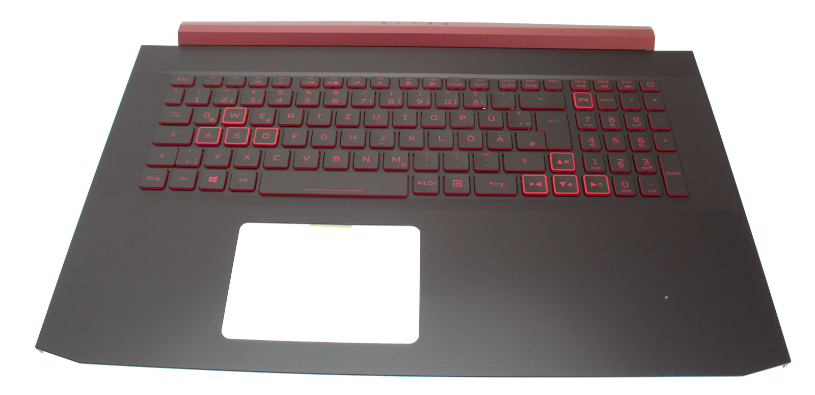 Acer Tastatur beleuchtet Deutsch (DE) + Top case schwarz Aspire Nitro 5 AN517-51 Serie (Original)