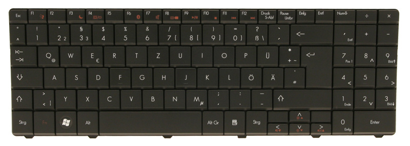 PackardBell Tastatur deutsch (DE) schwarz EasyNote Butterfly M Serie (Original)