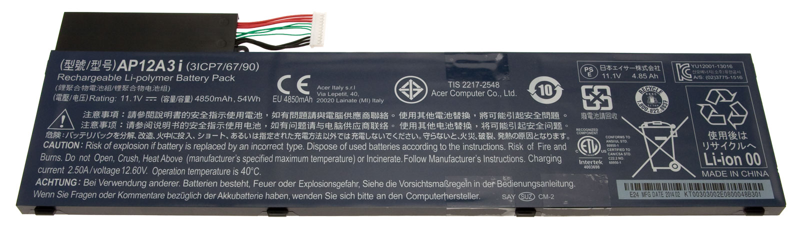 Acer Akku / Batterie / Battery 4850mAh Aspire M3-581PTG Serie (Original)